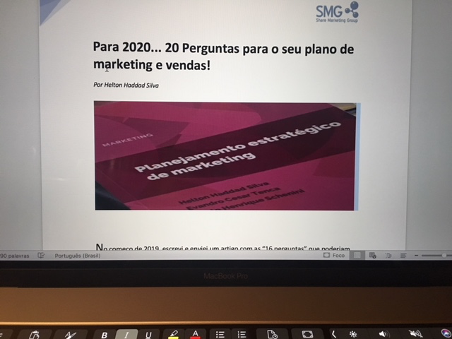 Para 2020... 20 Perguntas para o seu plano de marketing e vendas!